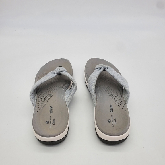 Cloudsteppers by Clarks Shoes Women's 8 Arla Glison Thong Sandals Gray White - Picture 10 of 12